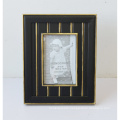 Black MDF Wooden Photo Frame with Gloden Line